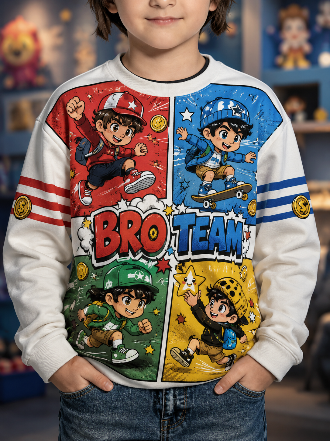 T-shirt Super Mario à manches courtes avec imprimé