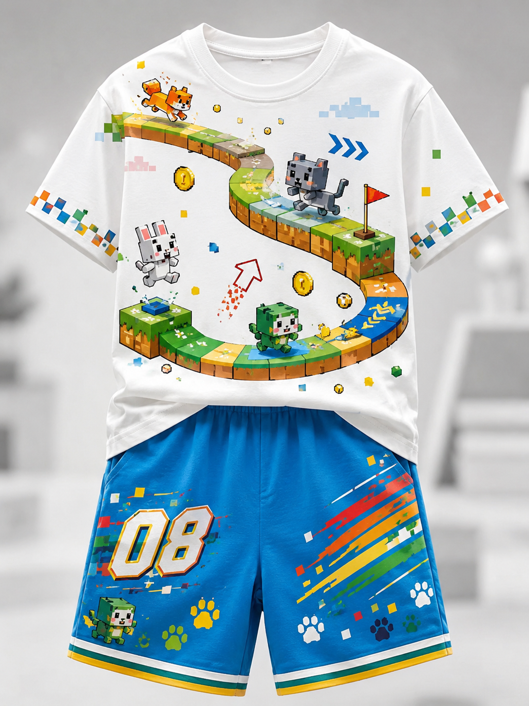 Ensemble chemise à manches courtes Minecraft
