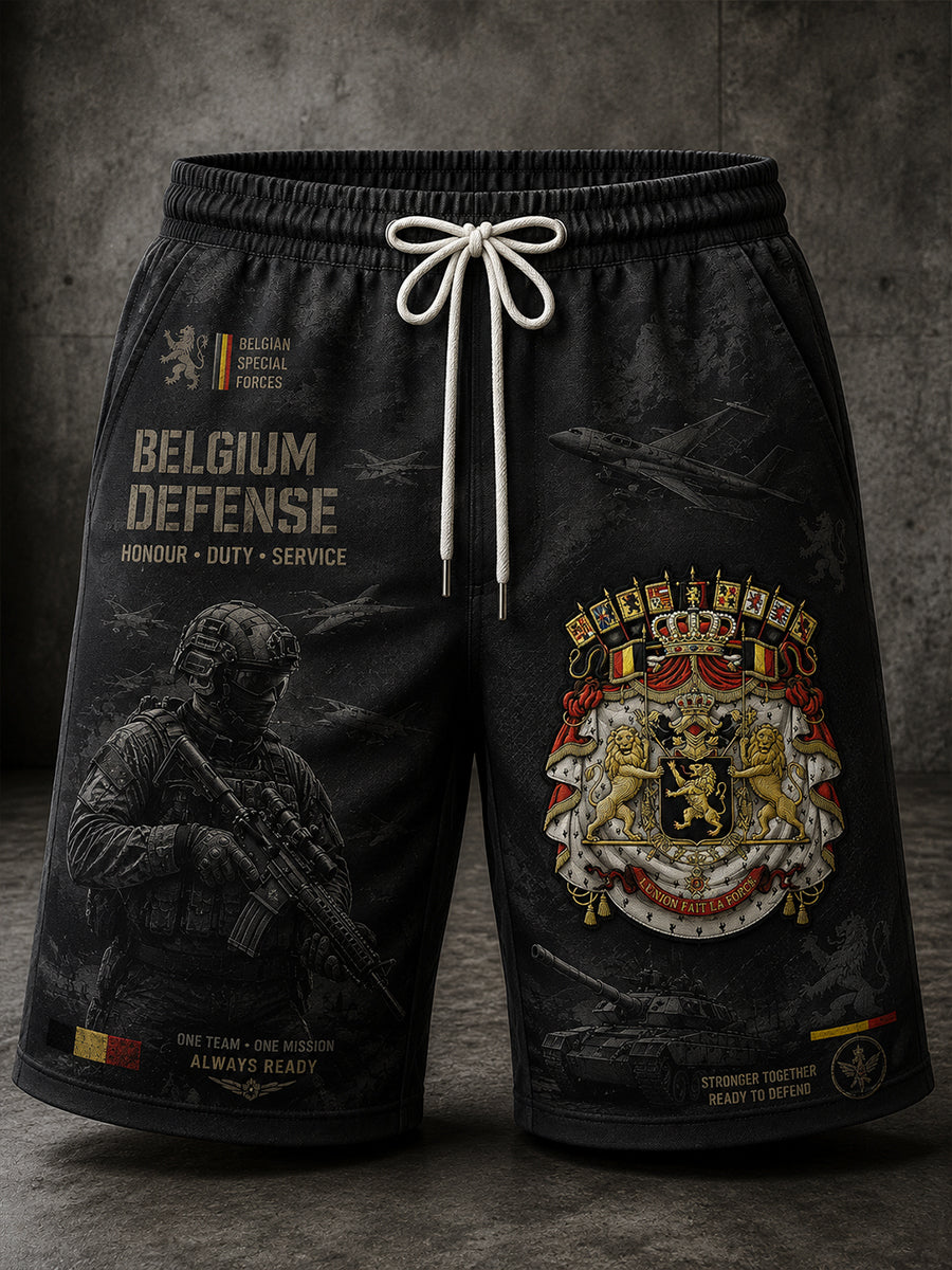 Shorts pour homme au style vintage, ornés de motifs d’inspiration militaire