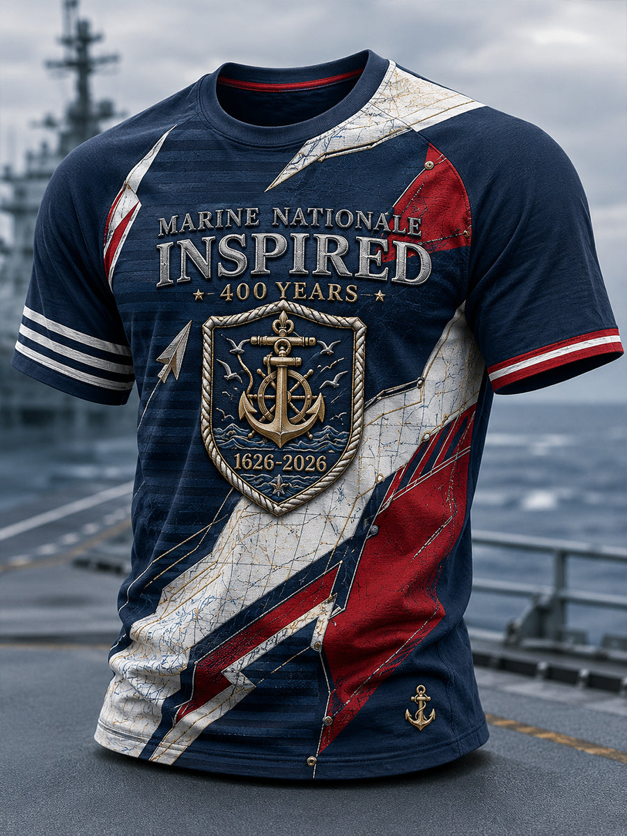 T-shirt à manches courtes French Navy Homme
