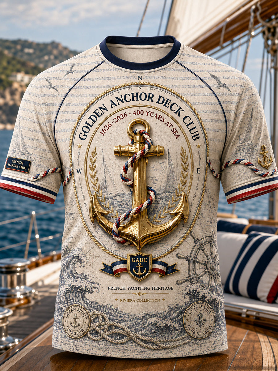 T-shirt manches courtes bleu marine pour homme