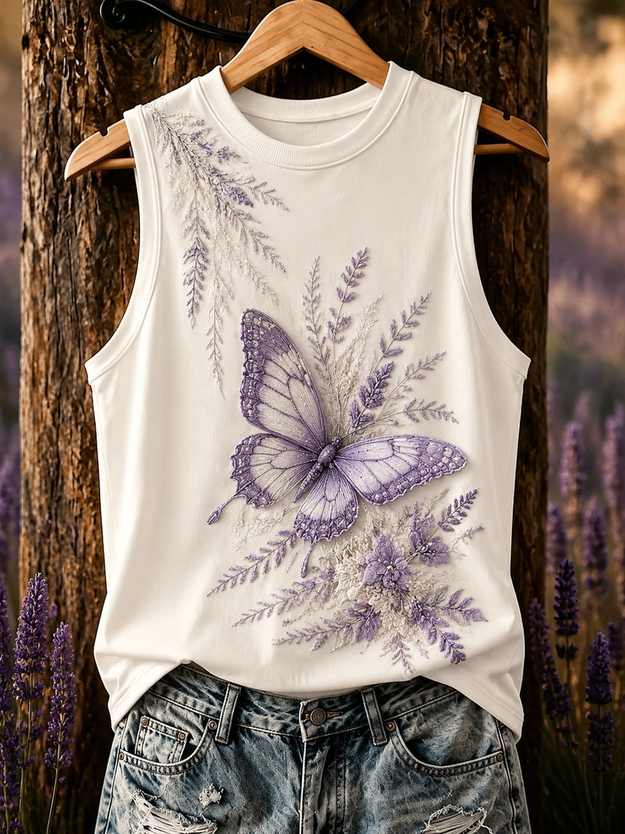 Haut gilet à imprimé floral violet pour femme