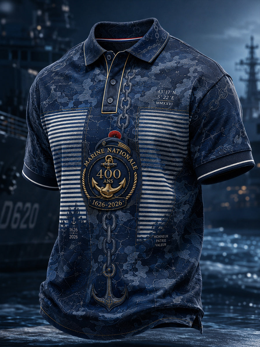 T-shirt manches courtes bleu marine pour homme
