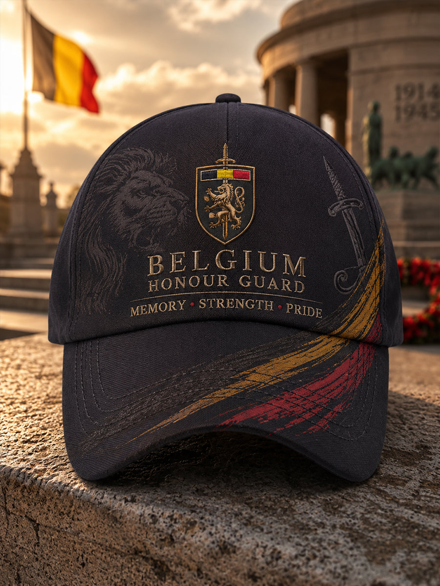 Chapeau avec imprimé commémoratif de vétéran vintage