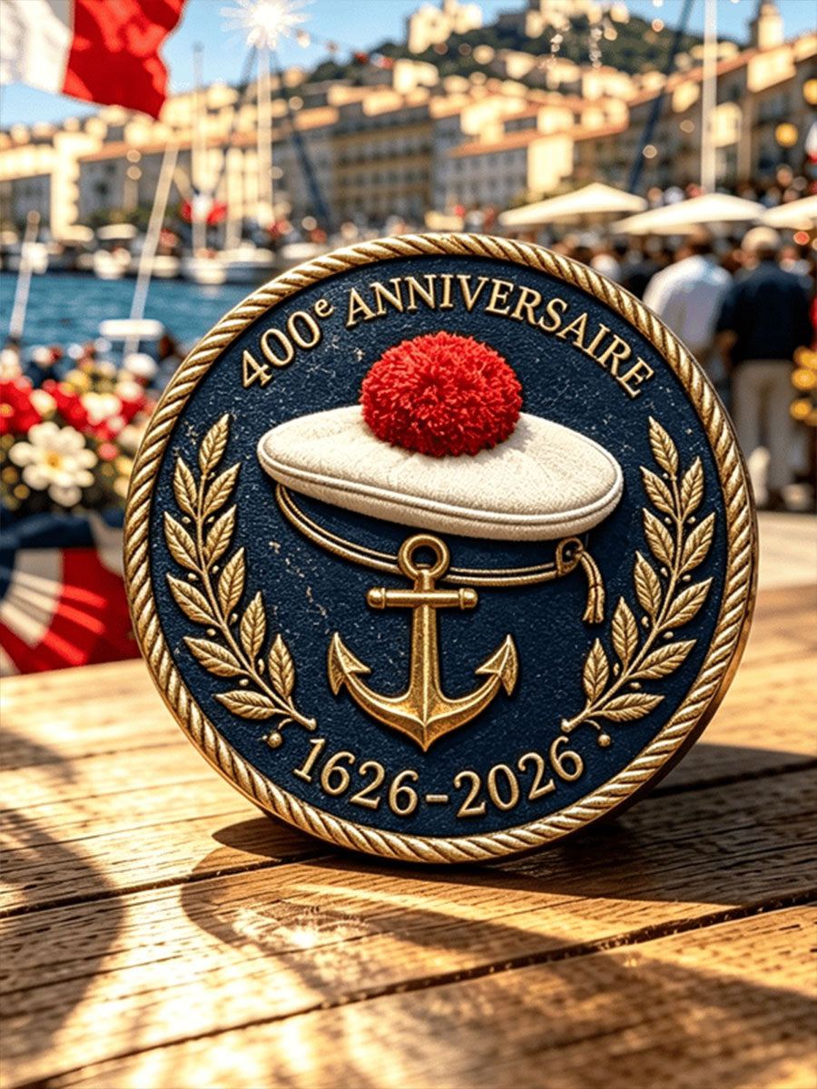 Broche à imprimé Marine Nationale Unisexe