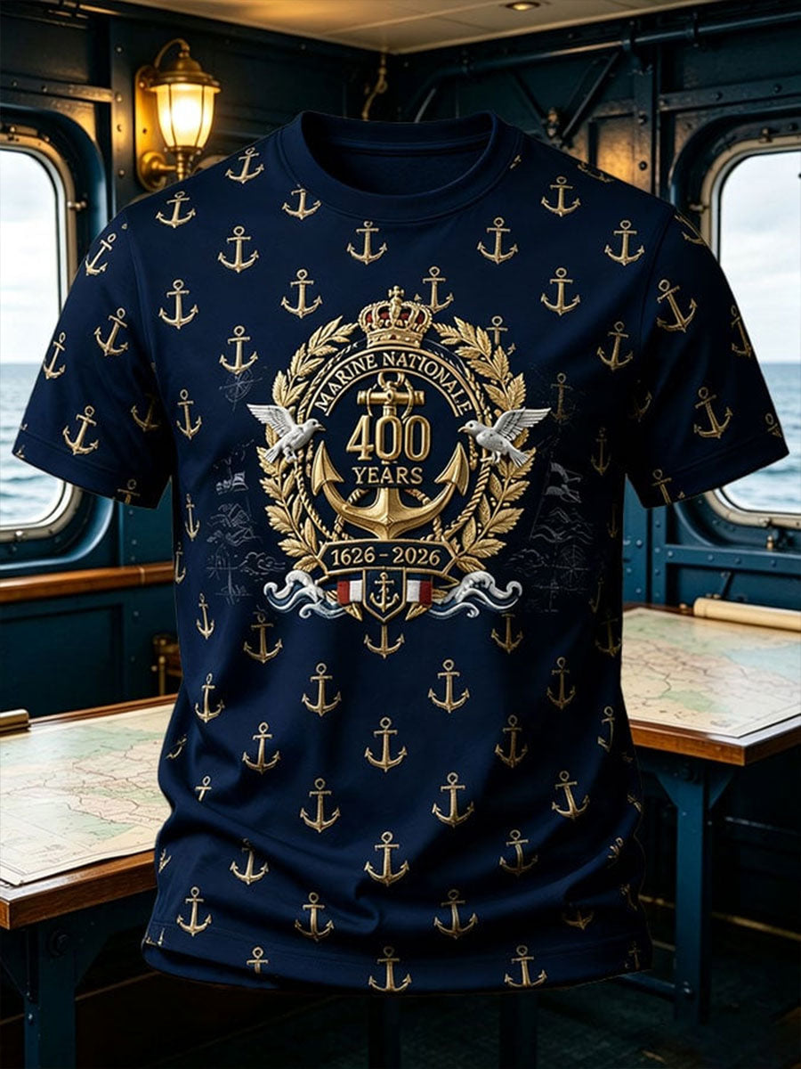 Chemise Marine Nationale 400 Years Homme