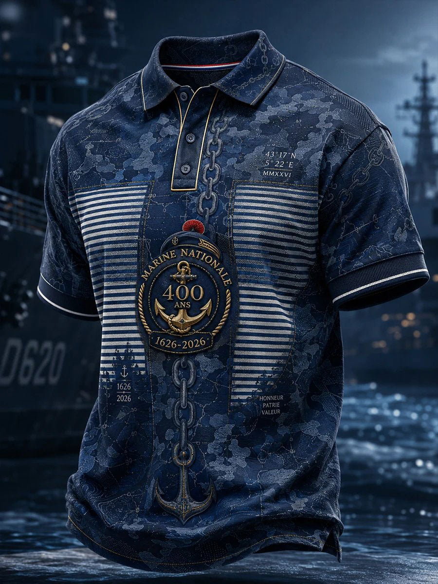 Chemise Marine Nationale 400ans Homme