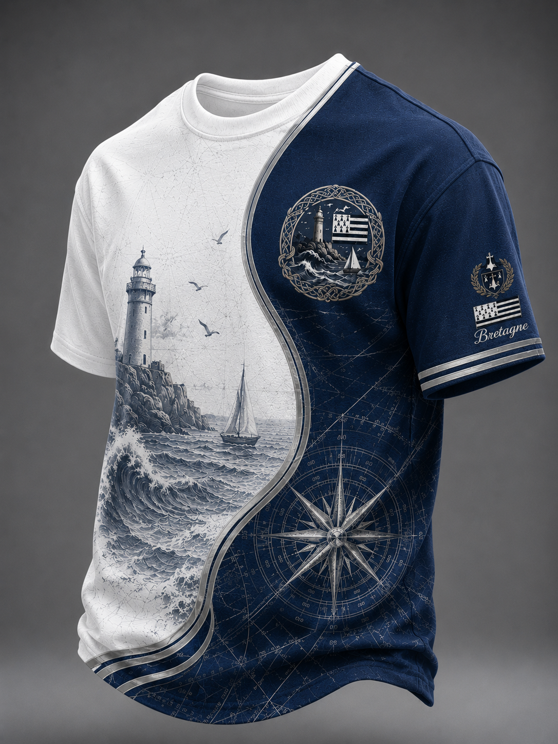 T-shirt à manches courtes Bretagne pour hommes en France