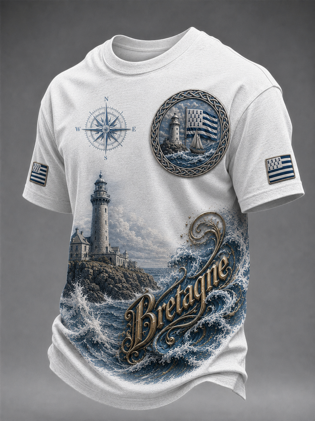 T-shirt à manches courtes Bretagne pour hommes en France