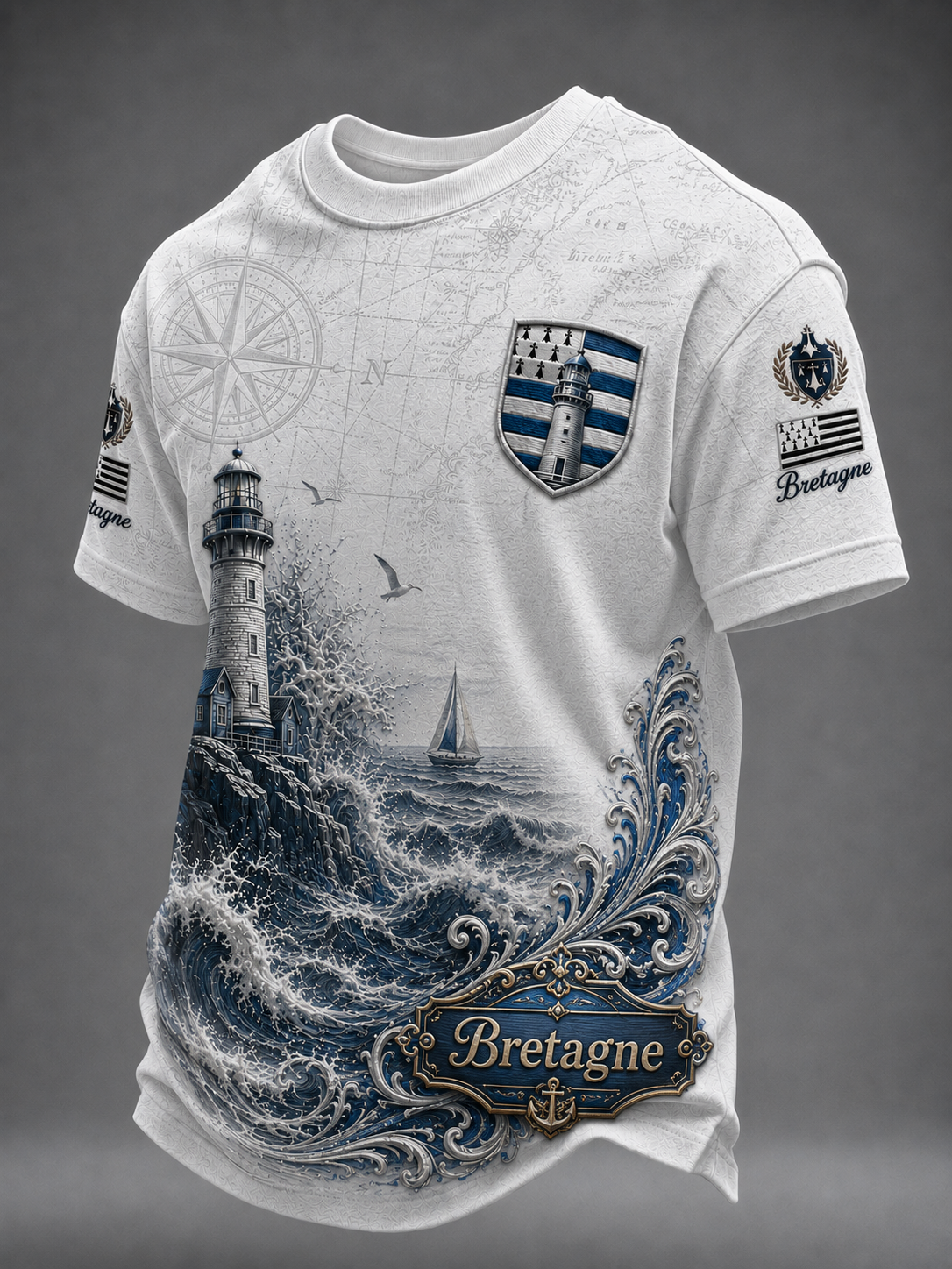 T-shirt à manches courtes Bretagne pour hommes en France