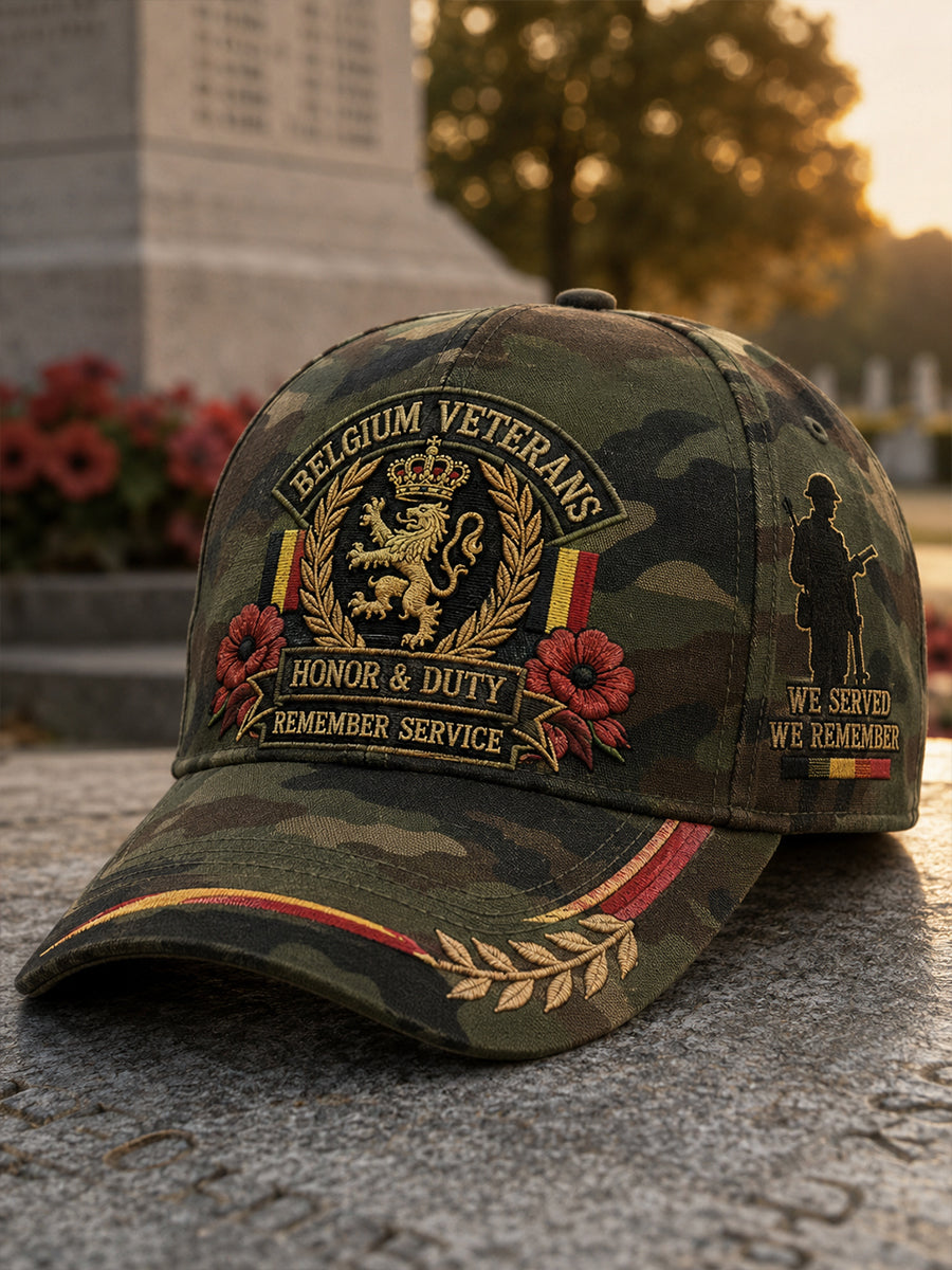 Chapeau de camouflage pour homme avec imprimé graphique en hommage aux anciens combattants