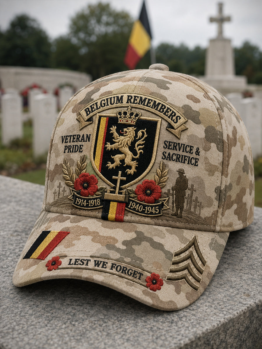 Chapeau de camouflage pour homme avec imprimé graphique en hommage aux anciens combattants