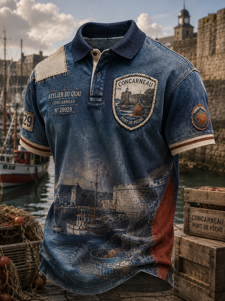 Chemise à manches courtes pour homme, Bretagne, France