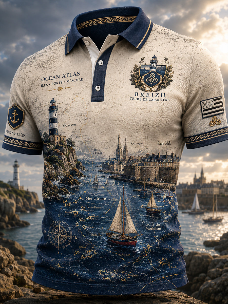 Chemise à manches courtes pour homme, Bretagne, France