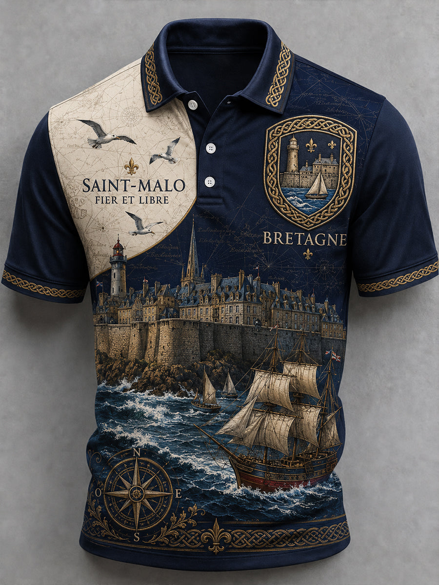 Chemise à manches courtes pour homme, Bretagne, France