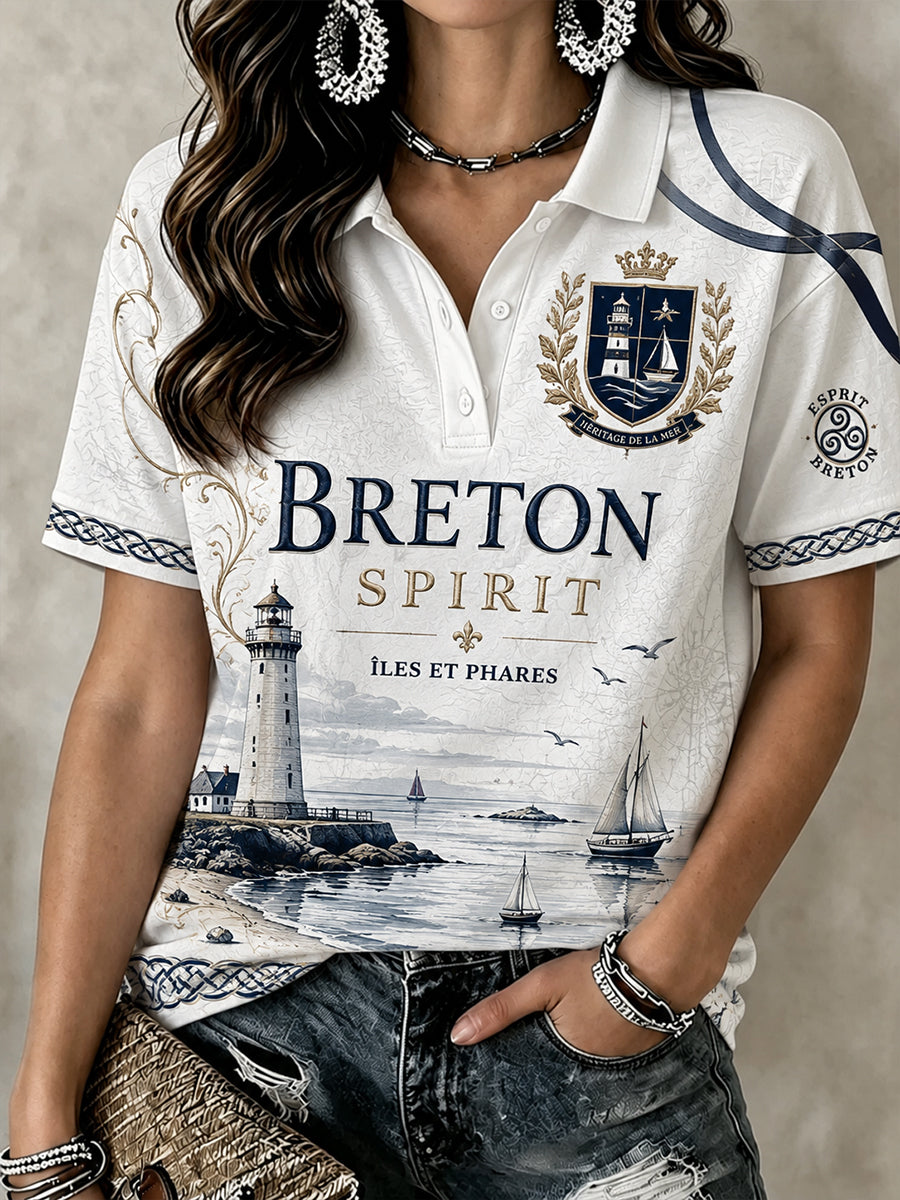 T-shirt polo femme Brittany France