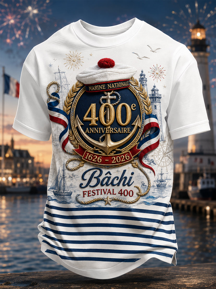 Chemise à manches courtes bleu marine pour homme