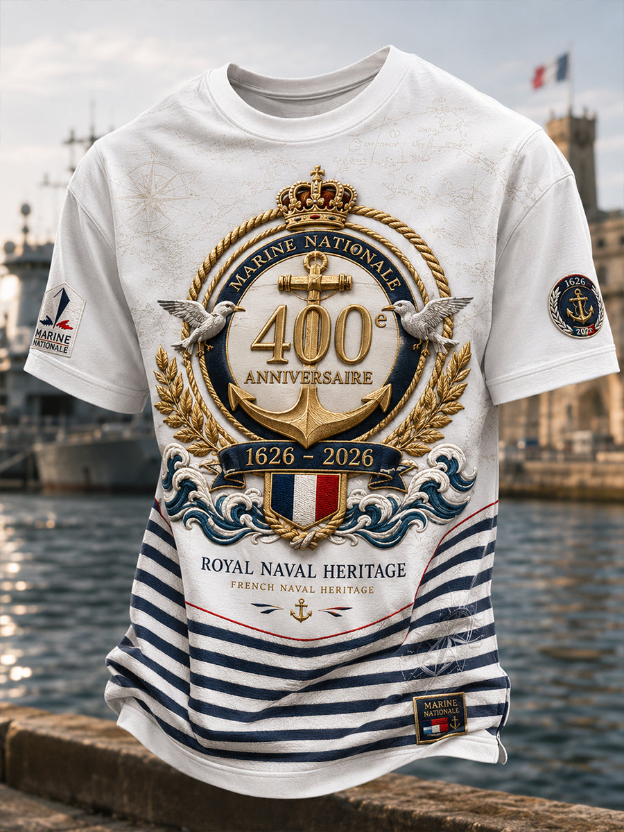 Chemise à manches courtes bleu marine pour homme