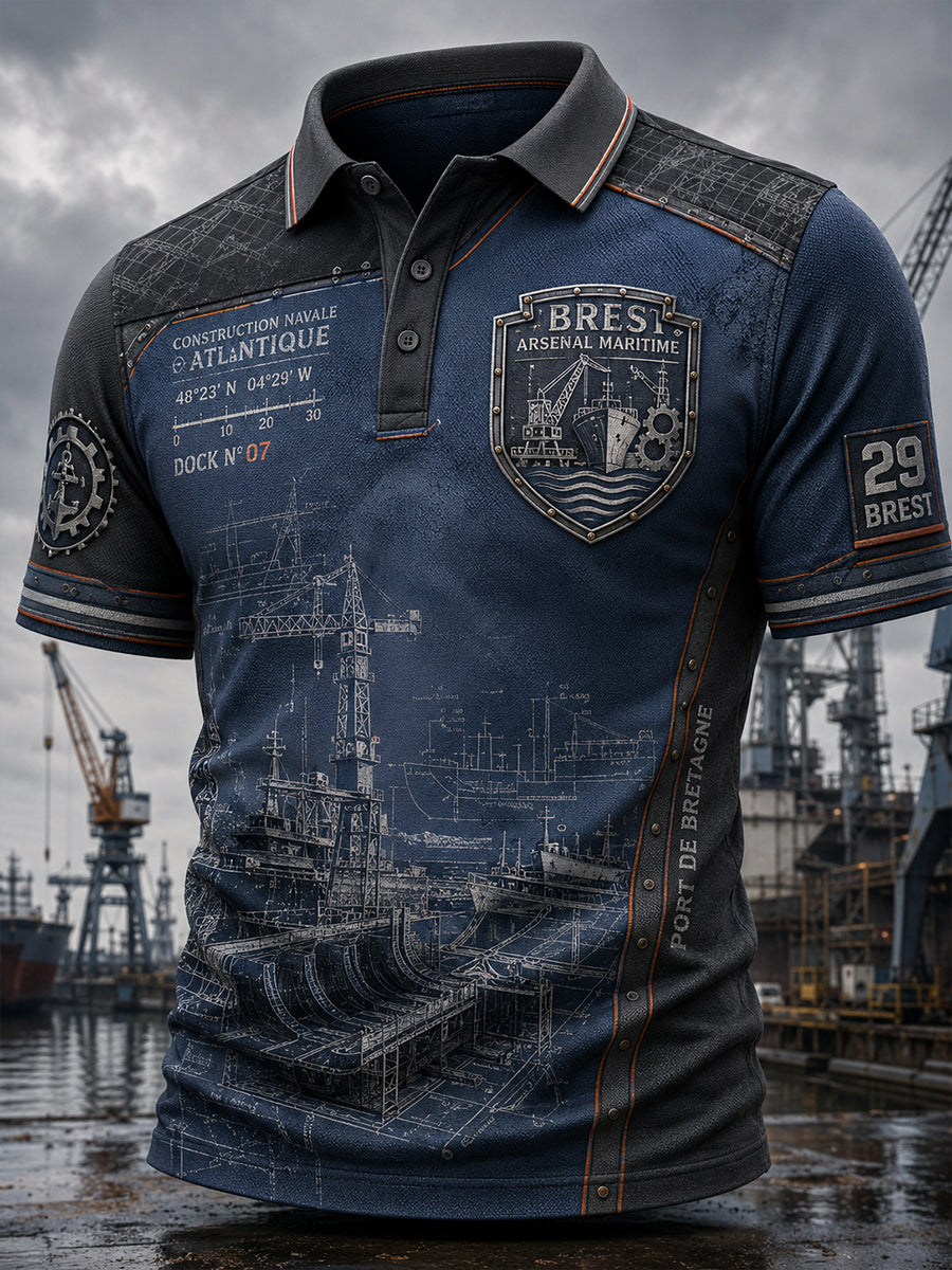 Chemise à manches courtes pour homme, Bretagne, France