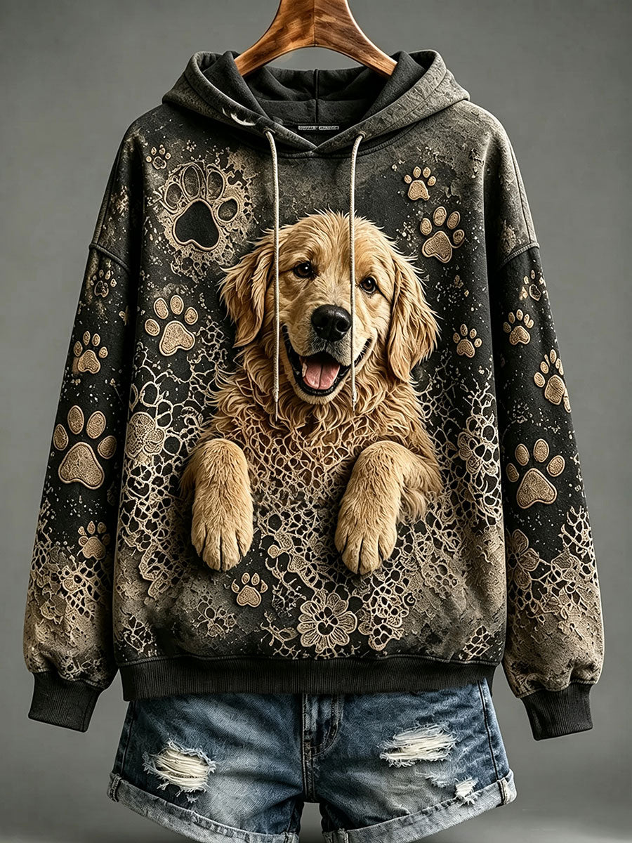 Chandail à capuchon Golden Retriever Femme