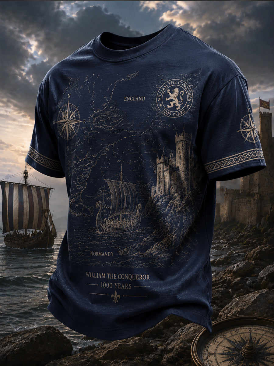 T-shirt imprimé France Normandie pour homme