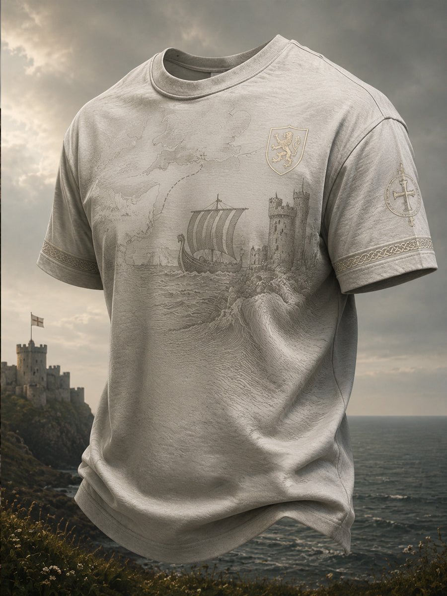 T-shirt imprimé France Normandie pour homme
