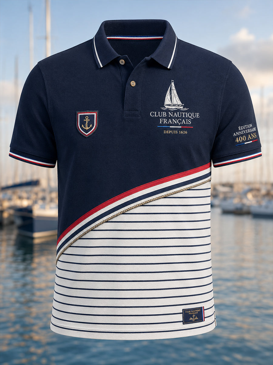Chemise à manches courtes de la Marine française pour homme