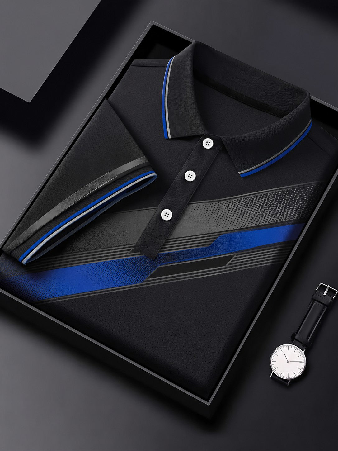 Chemise imprimée d'affaires pour hommes