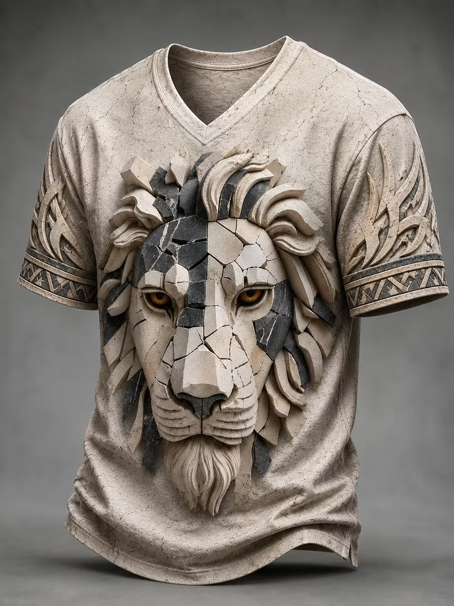 Retro Animal Print Casual T-Shirt