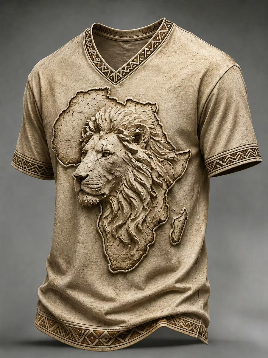 Retro Animal Print Casual T-Shirt