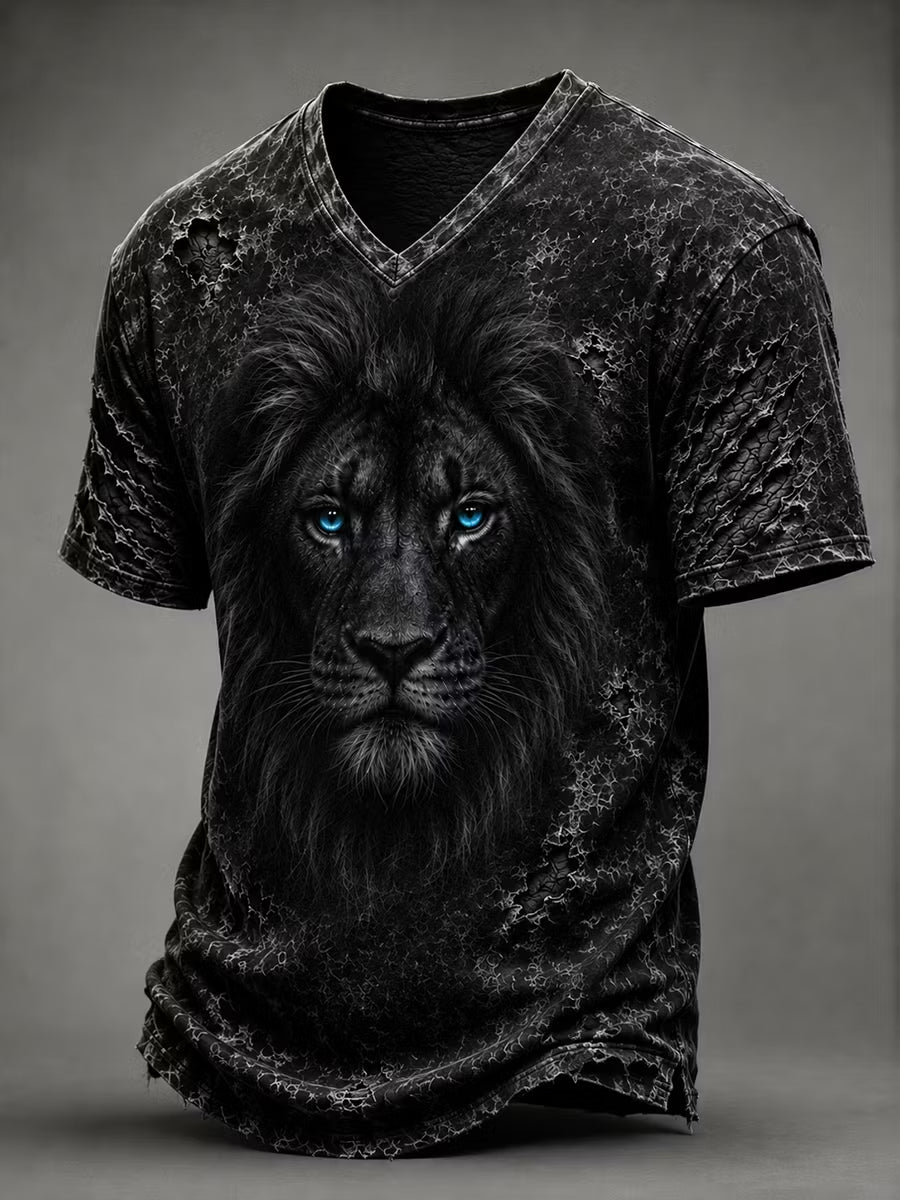 Retro Animal Print Casual T-Shirt