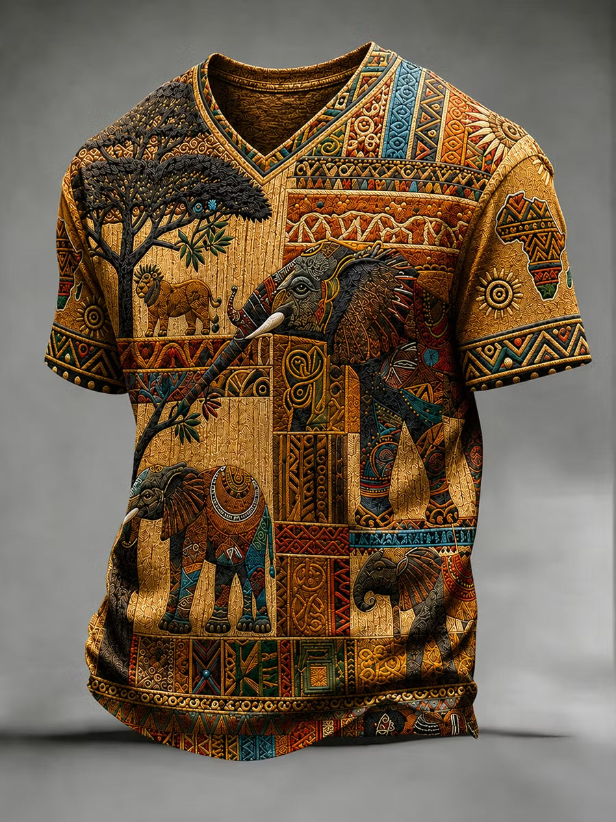 Retro Animal Print Casual T-Shirt