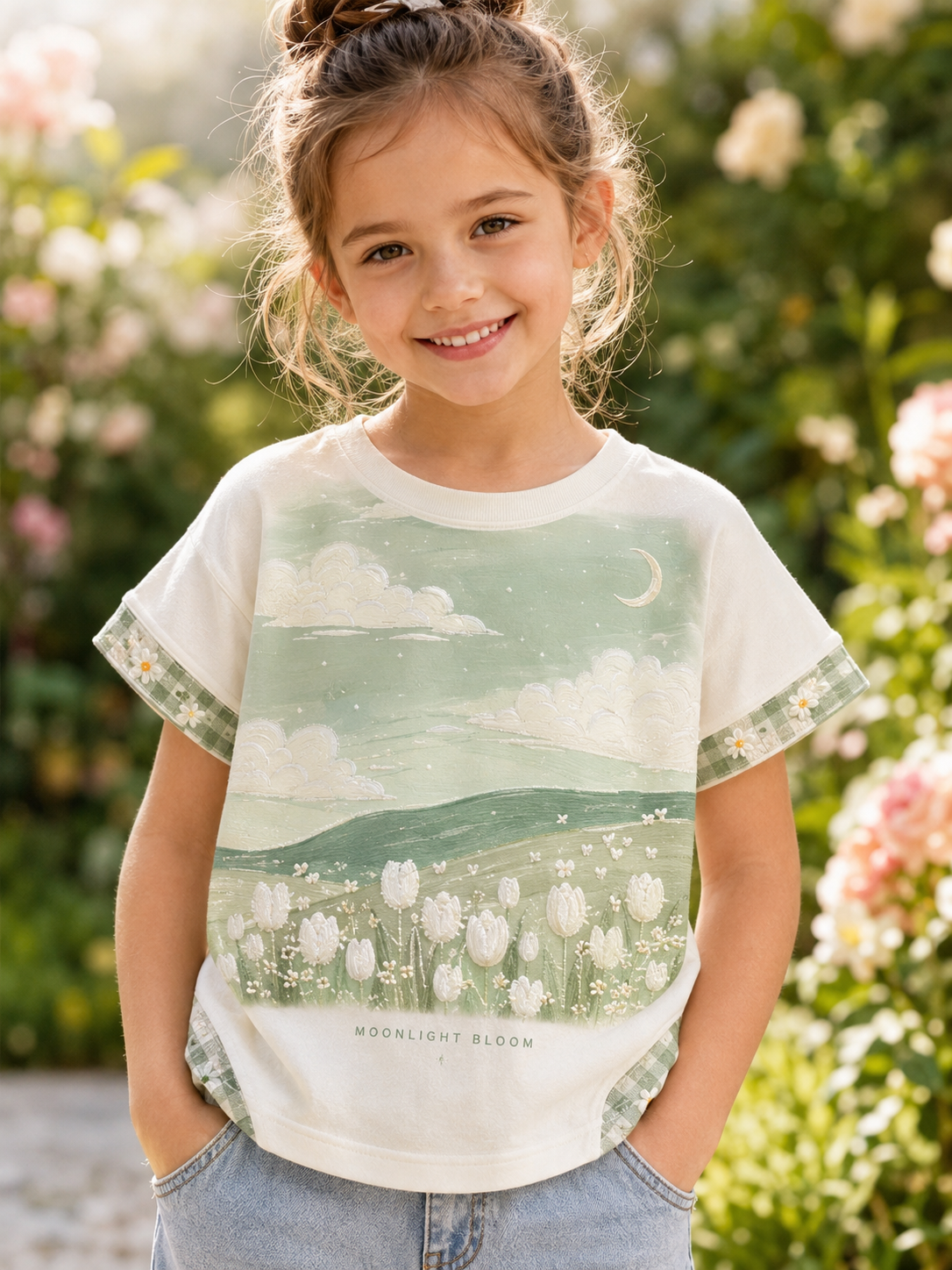 T-shirt à manches courtes Flowers pour enfants