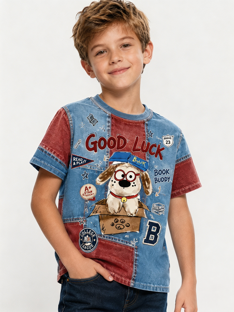 T-shirt à manches courtes animaux pour enfants