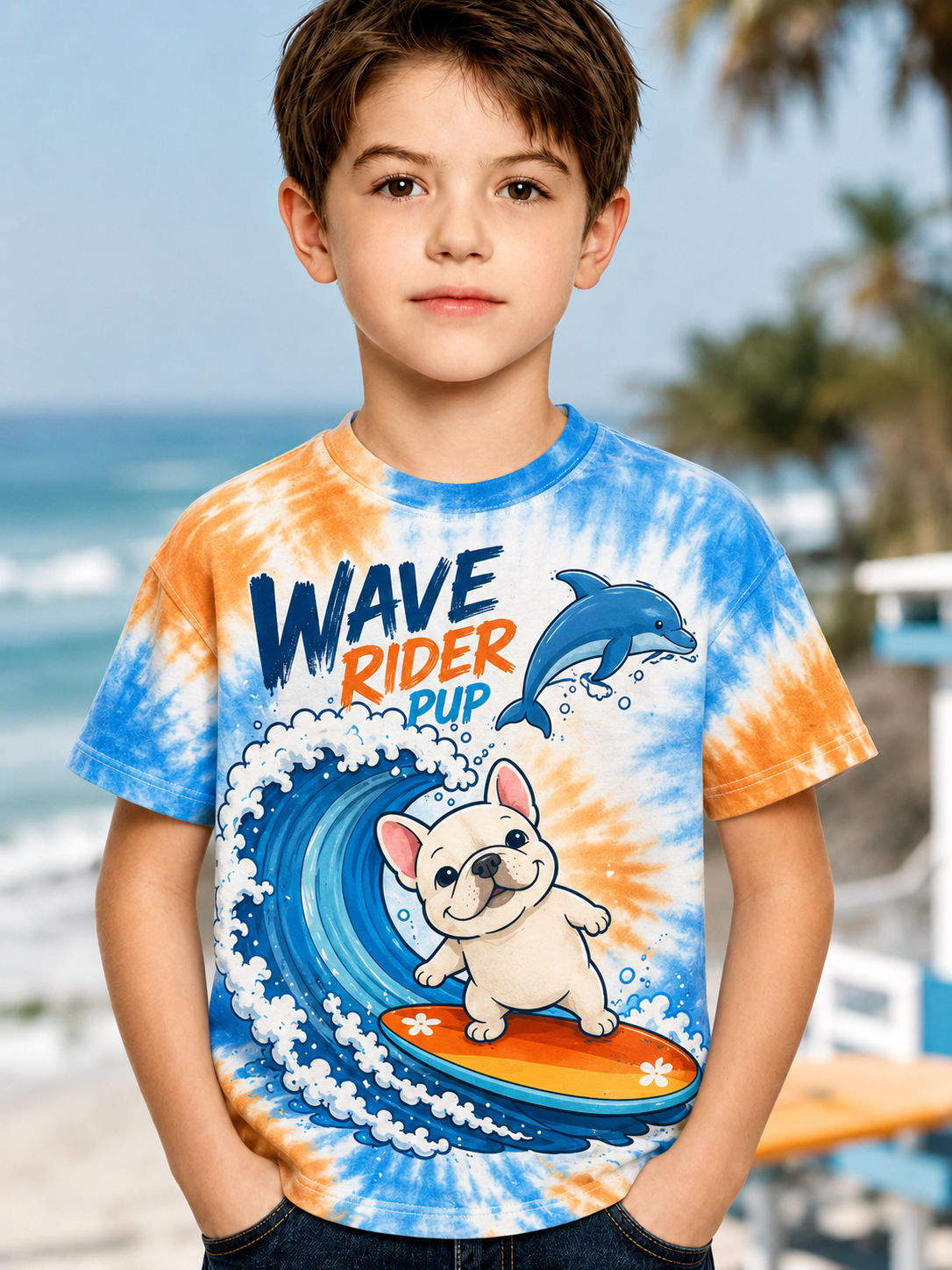 T-shirt à manches courtes pour enfants, motifs animaux