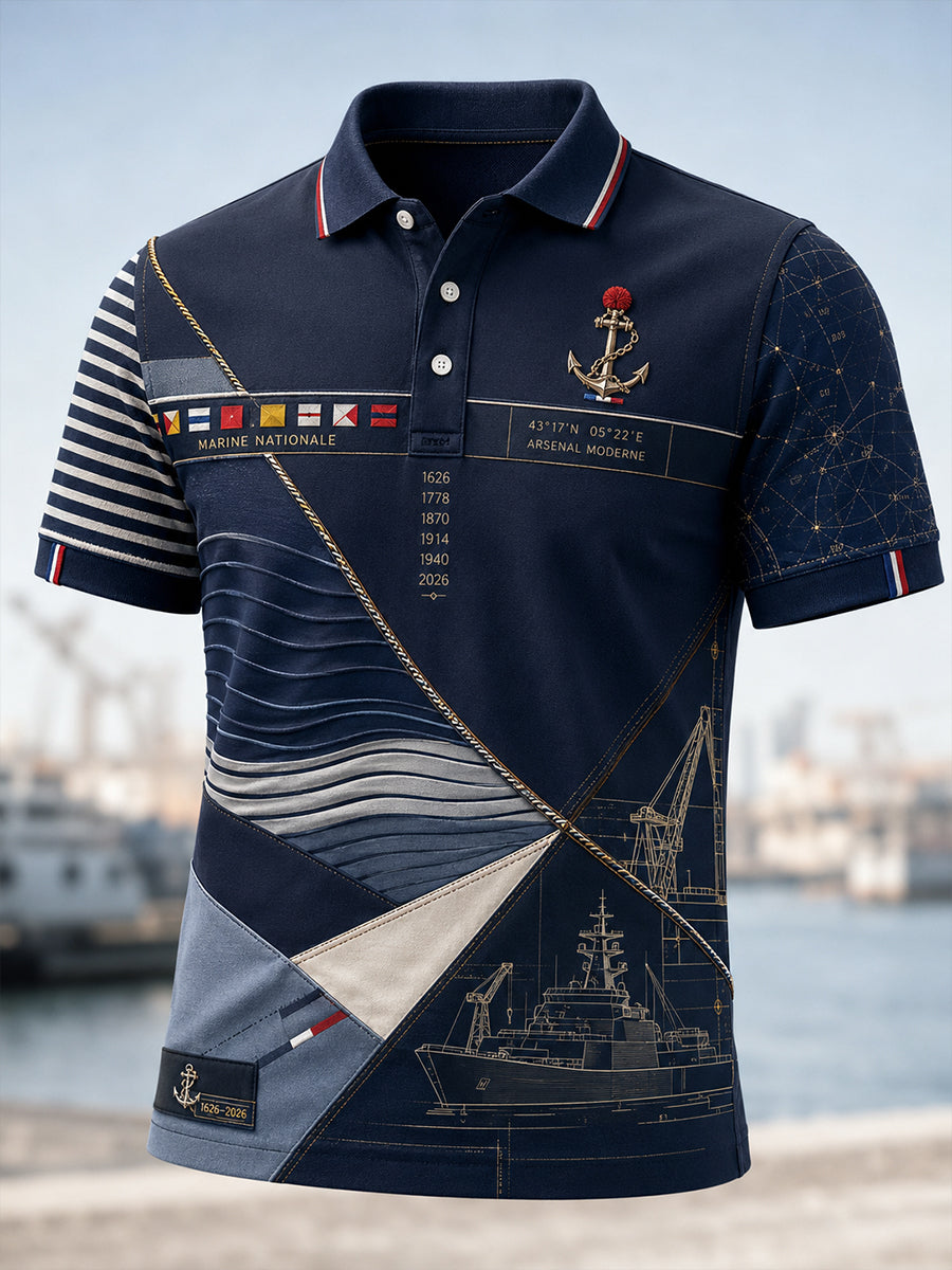 T-shirt à manches courtes French Navy Homme