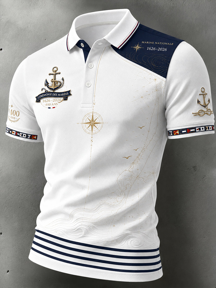 T-shirt manches courtes de la Marine française pour homme