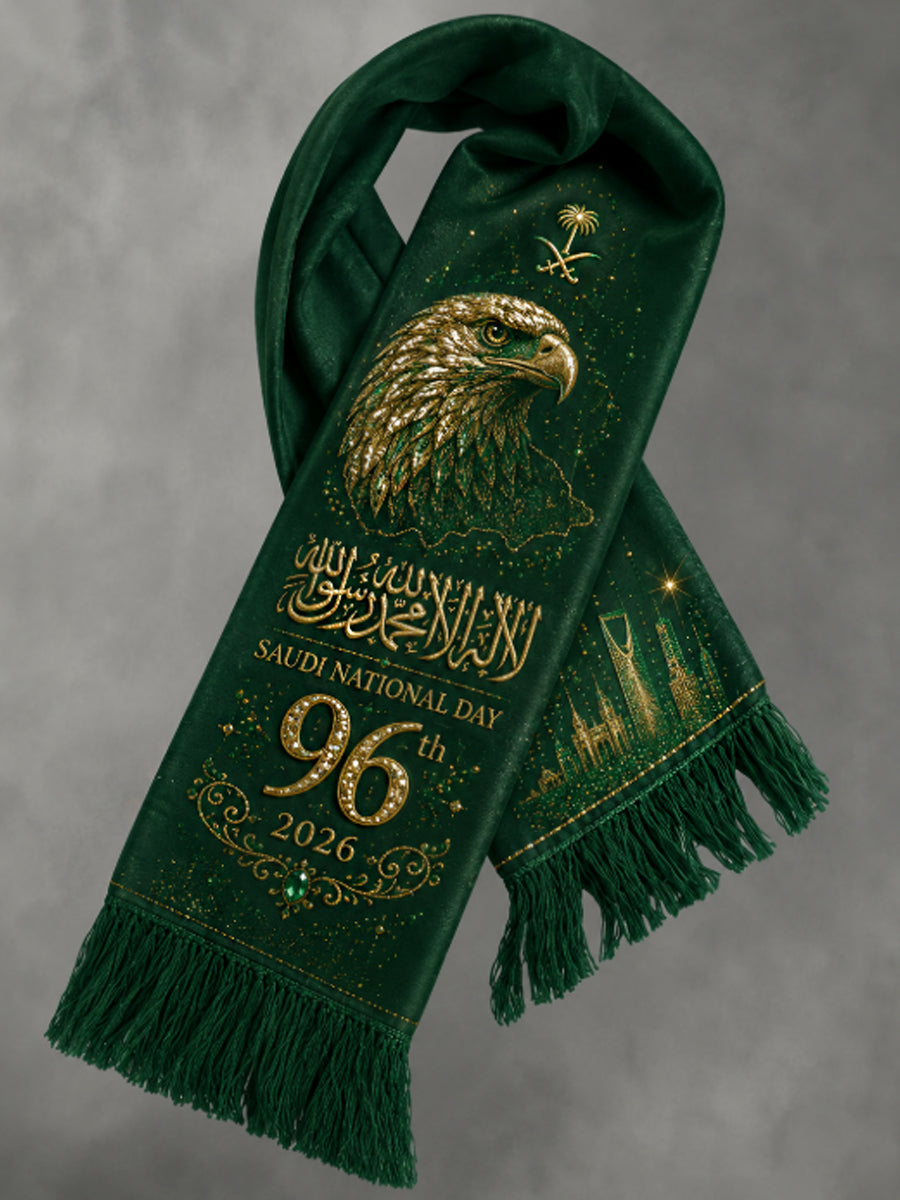 Unisex celebrating the 96th Saudi National Day scarf