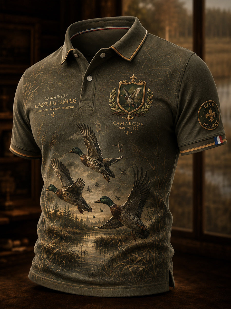 T-shirt manches courtes de chasse à la française pour homme