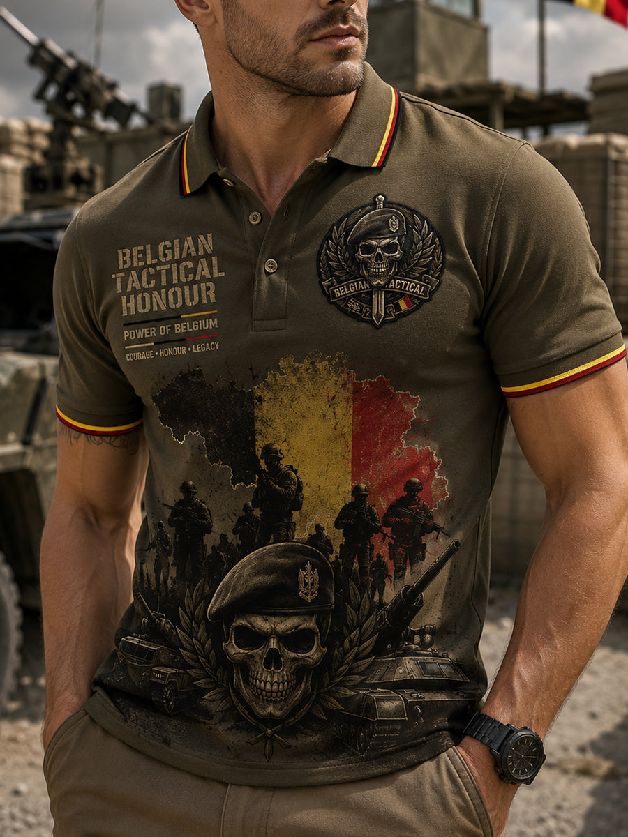 T-shirt raglan à manches courtes pour homme, avec imprimé camouflage de style militaire