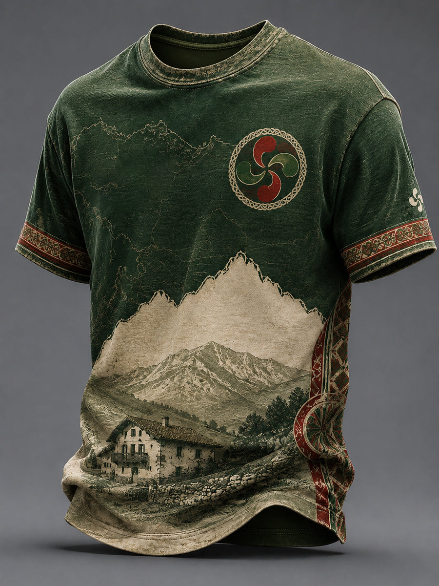 T-shirt imprimé pour hommes, Pays basque