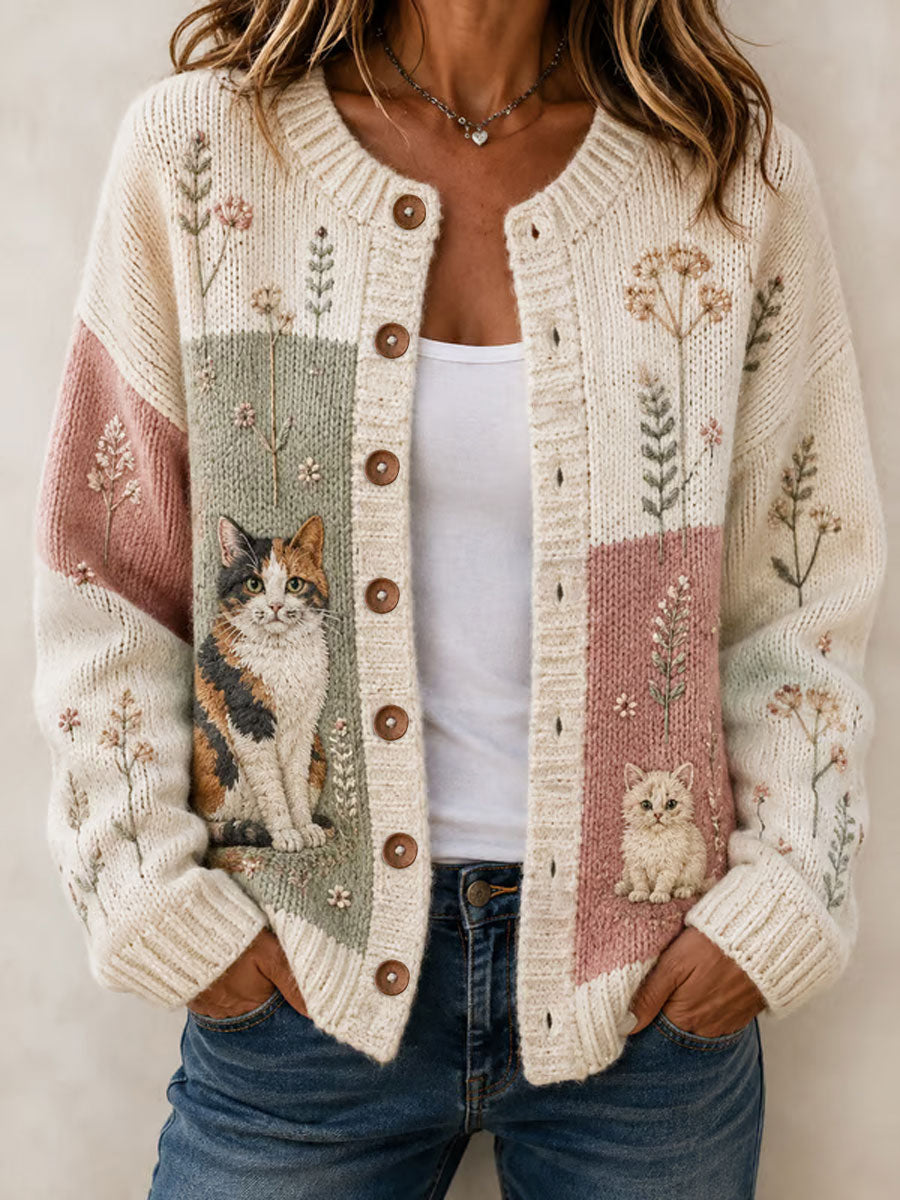 Cardigan décontracté à imprimé animal pour femmes