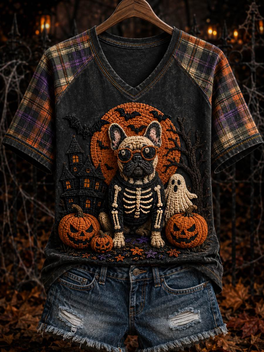 T-shirt d’Halloween humoristique pour femmes, amoureuses des chiens