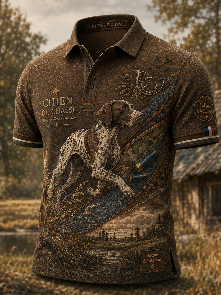 T-shirt manches courtes de chasse à la française pour hommes