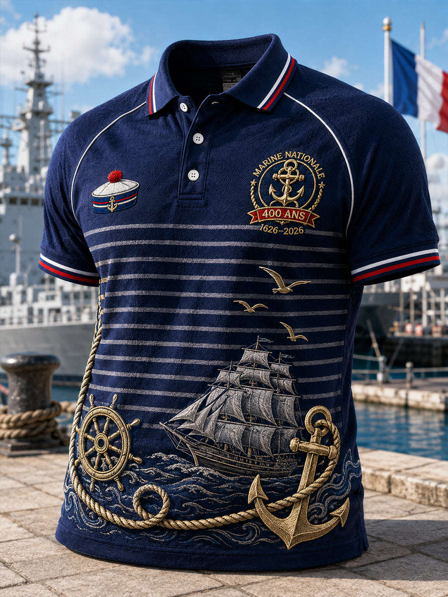 T-shirt manches courtes bleu marine pour homme