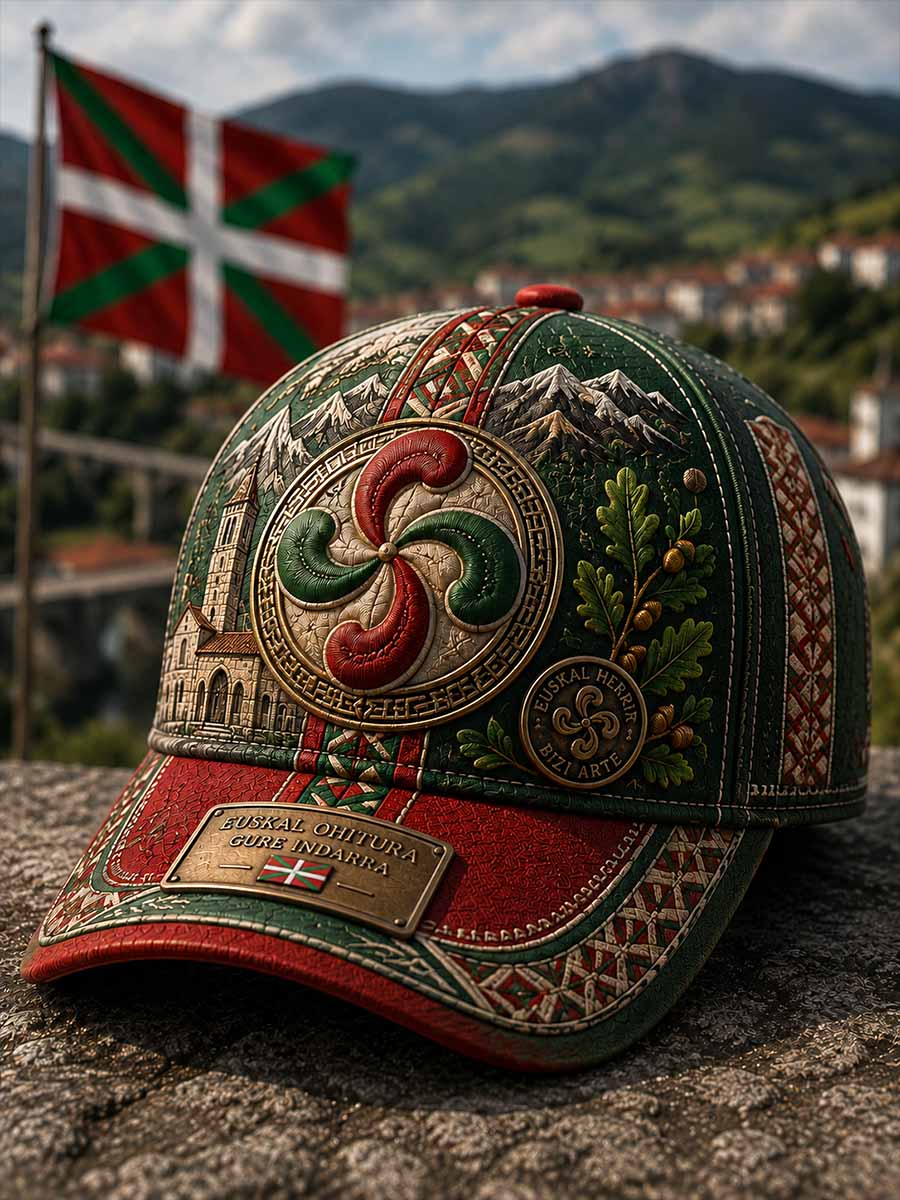Chapeau Basque Traditionnel Imprimé Unisexe