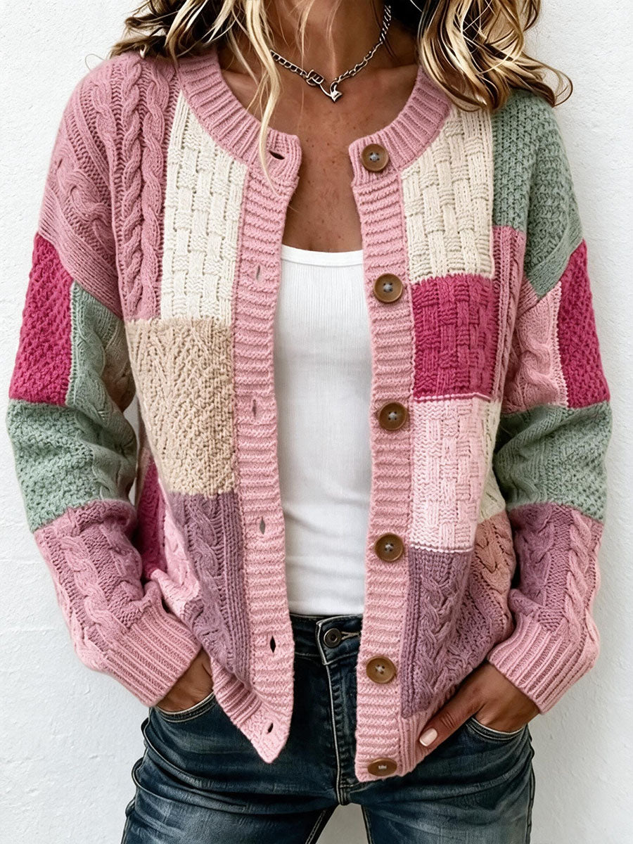 Cardigan tricoté vintage pour femme
