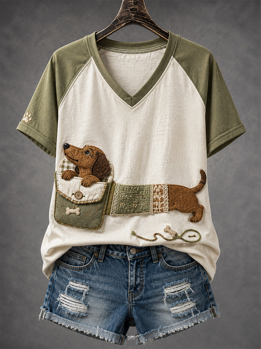 T-shirt femme à manches courtes et col rond, motifs animaux rigolos