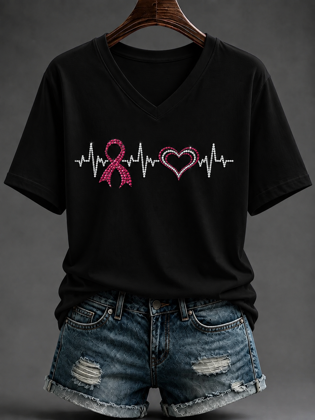 T-shirt à manches courtes pour le cancer du sein chez la femme