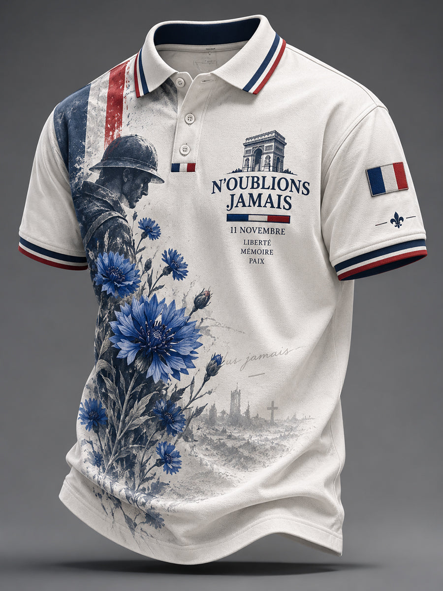 Polo imprimé pour homme Armistice du 11 Novembre